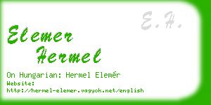 elemer hermel business card