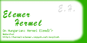 elemer hermel business card